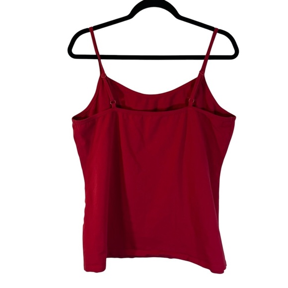 Lane Bryant Cherry Red Camisole 14/16 Adjustable Spaghetti Straps Stretch Knit - Picture 2 of 5